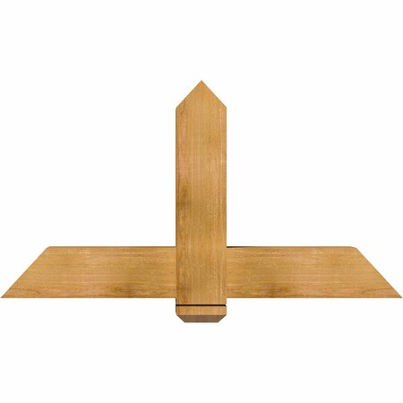 Ekena Millwork Eugene Rough Sawn Timber Gable Bracket, Western Red Cedar, 48"W x 26"H x 6"D x 6"F, 13/12 Pitch GBW048X26X0606EUG00RWR
